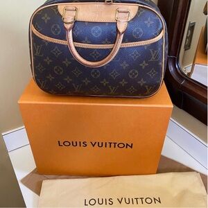 Louis Vuitton Deauville Brown Monogram Satchel